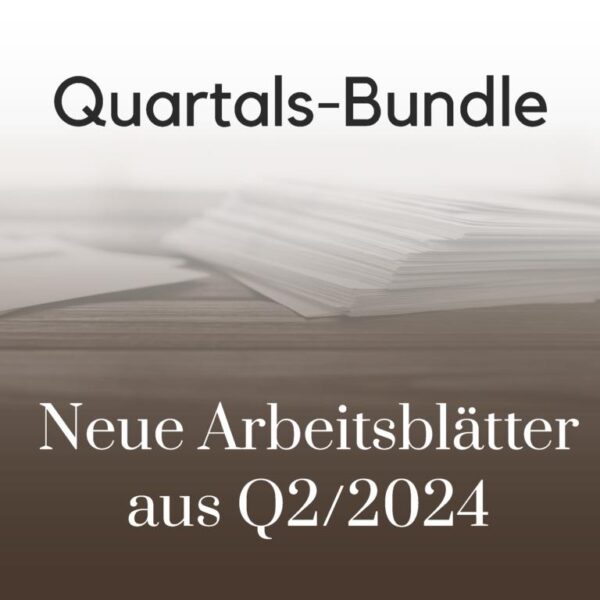 Therapiekram Neuerscheinungen Quartal 2/24: Alle neuen Arbeitsblätter im Sparpaket.