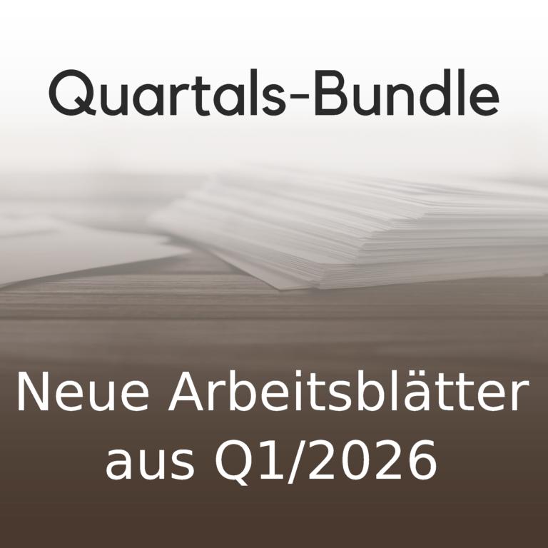 Therapiekram Neuerscheinungen Quartal 1/26: Alle neuen Arbeitsblätter im Sparpaket.