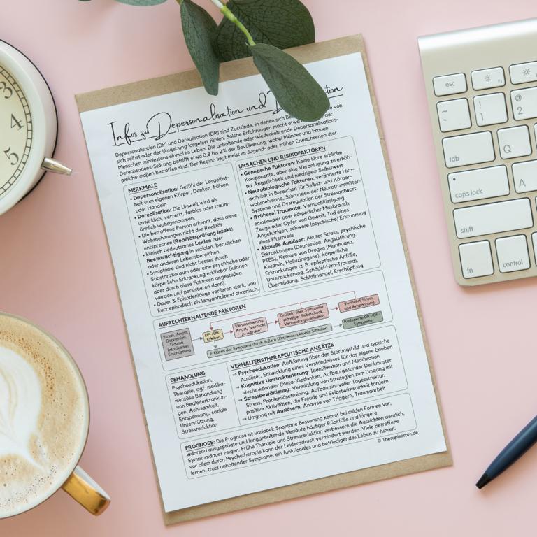 Informationsblatt zur Depersonalsations-Derealisations-Störung, Psychoedukation vor Therapie