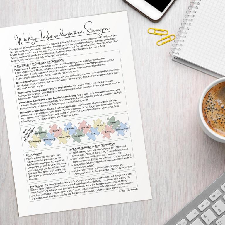 Dissoziative Störungen: Infoblatt zur Psychoedukation als PDF