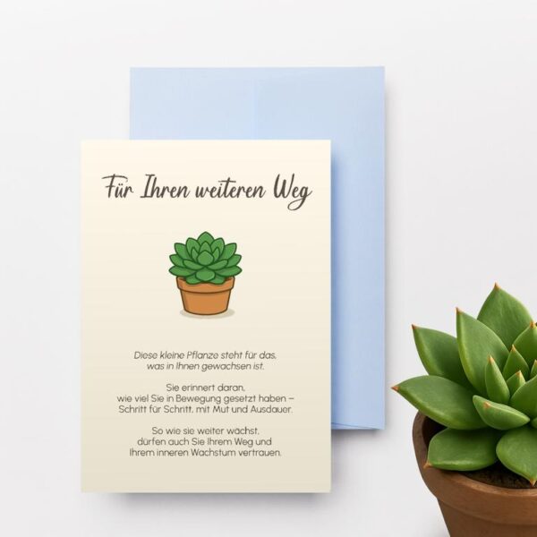 Digitale Abschiedskarten für die Psychotherapie mit 8 handgezeichneten Zimmerpflanzen: Aloe Vera, Bogenhanf, Efeutute, Geldbaum, Grünlilie, Hoya Kerrii, Succulente, Ufopflanze – ideales Geschenk zum Therapieende.