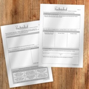 Arbeitsblatt Psychotherapie Realitätscheck Katastrophenbefürchtungen zur kognitiven Bewertung von Sorgen und Wahrscheinlichkeiten bei Angststörungen