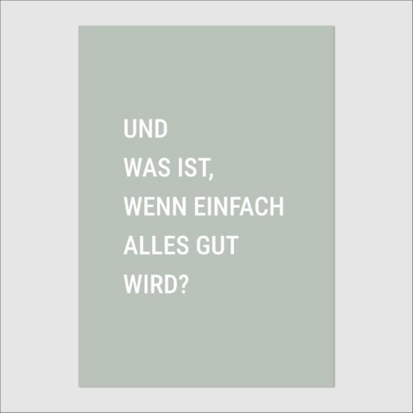 Therapiekram Poster, Therapieposter zur kognitiven Umstrukturierung, Sorgen, GAS: Und was, wenn einfach alles gut wird?