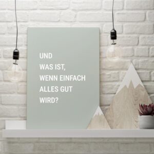 Therapiekram Poster, Therapieposter zur kognitiven Umstrukturierung, Sorgen, GAS: Und was, wenn einfach alles gut wird?